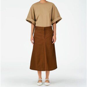 Organic Cotton Twill Maxi Aline Skirt Size 0